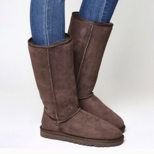 Ugg Australia Women 5815 Leather Tall Sheepskin Boots sz 7